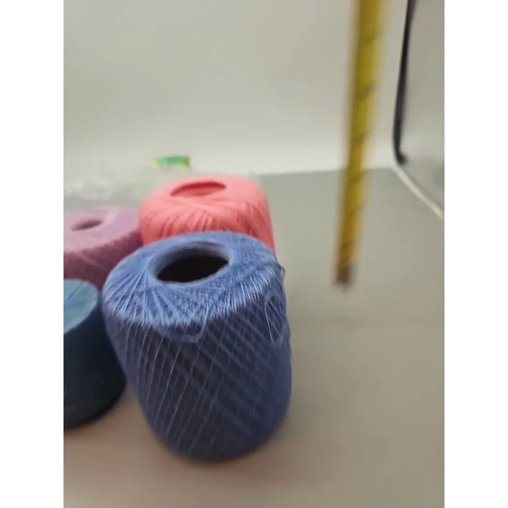 Clarks Big Ball 3 Cord Crochet Thread Assorted Sizes -partial balls‎ Lot Of 5